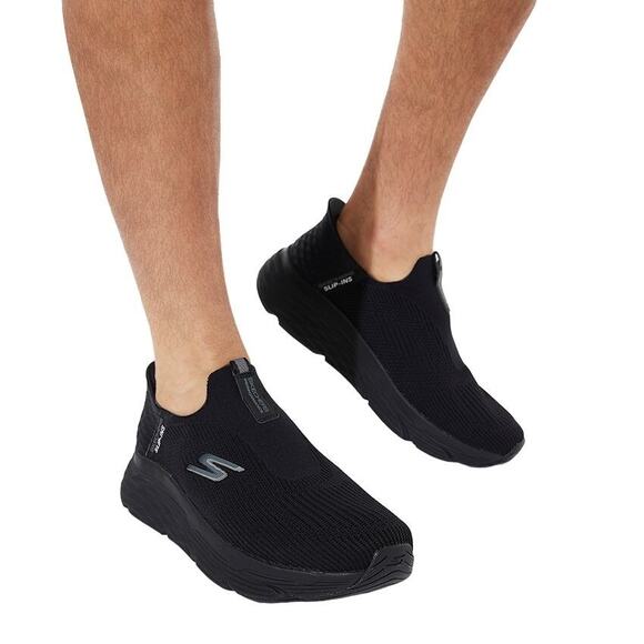 Skechers Sz 10.5 Black Max Cushioning Elite Advantageous Slip On Sneaker P1-61 - Picture 1 of 11